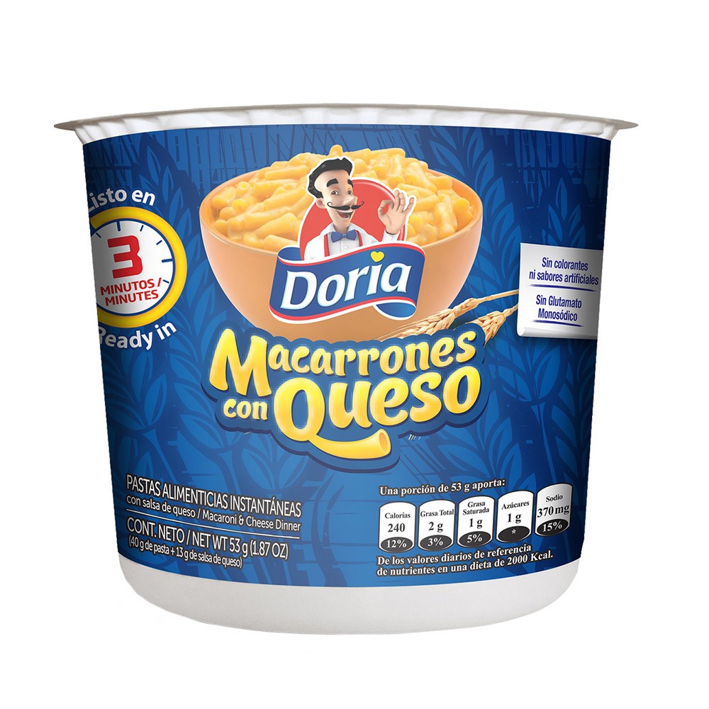 MACARRON INSTANTANEO DORIA  x 53GR