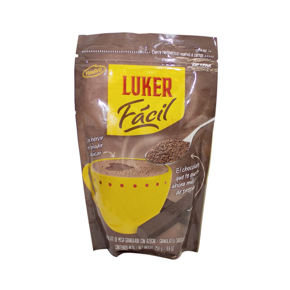 CHOCOLATE LUKER FACIL DOY PACK x 250GR