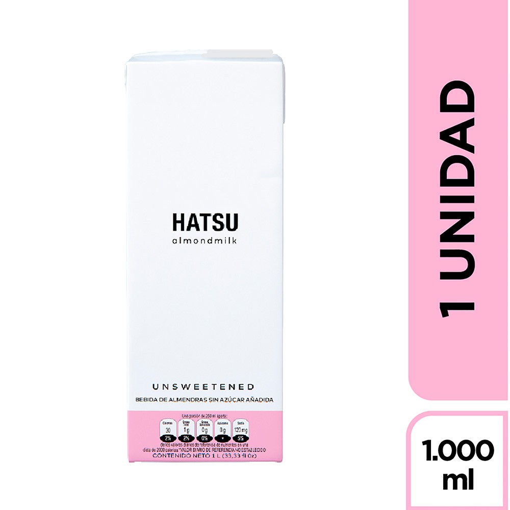 HATSU ALMONDMILK UNSWEETENED x 1000ML