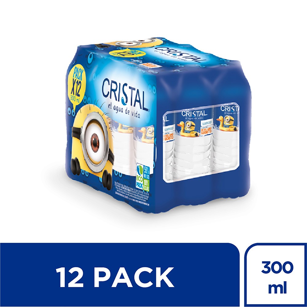PACK AGUA CRISTAL PET x 300ML X12 UNDS