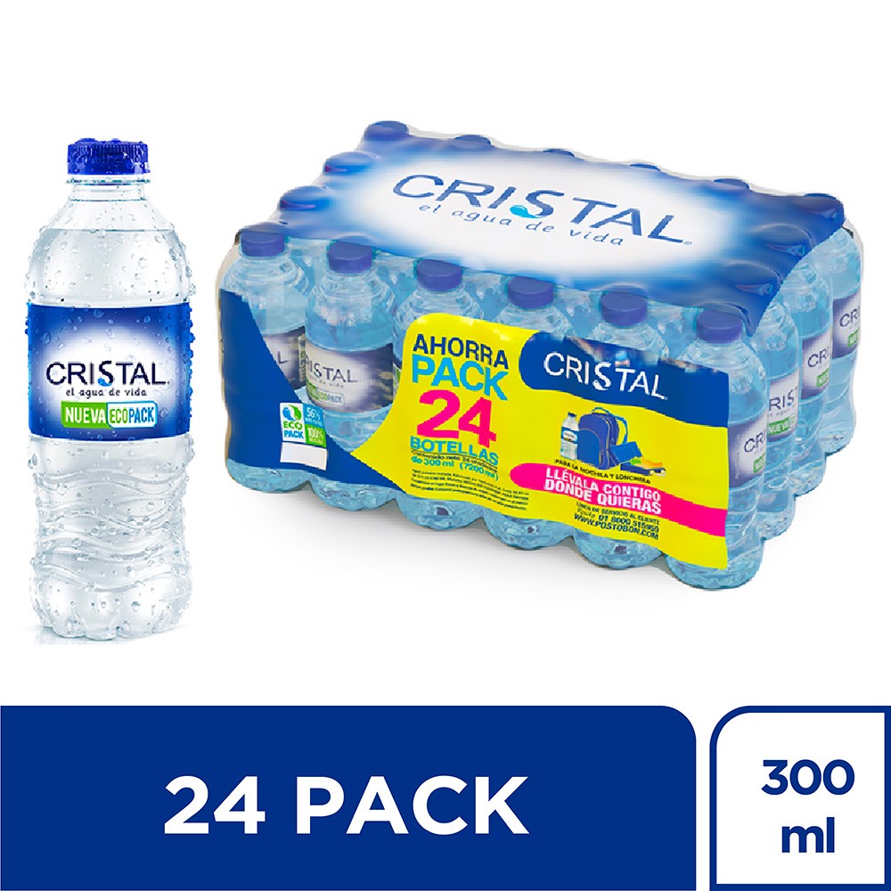 AGUA CRISTAL 24 PACK  x 300ML