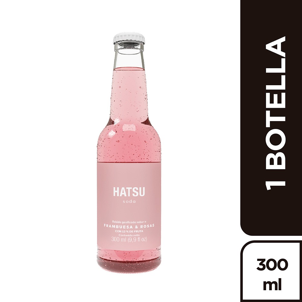SODA FRAMBUESA ROSAS HATSU * 300 ML