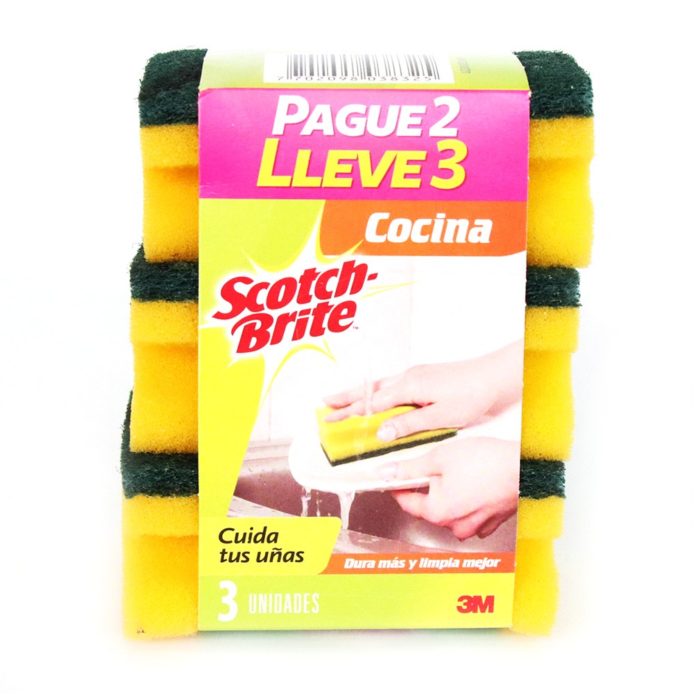 ESPONJA SALVA UÑAS SCOTH BRITE PG 2 LLE3