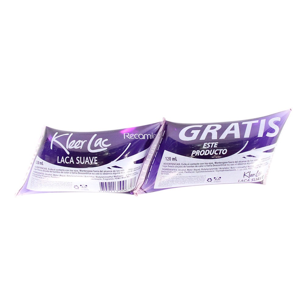 KLEER LAC COJIN LILA 2X1U x 120ML