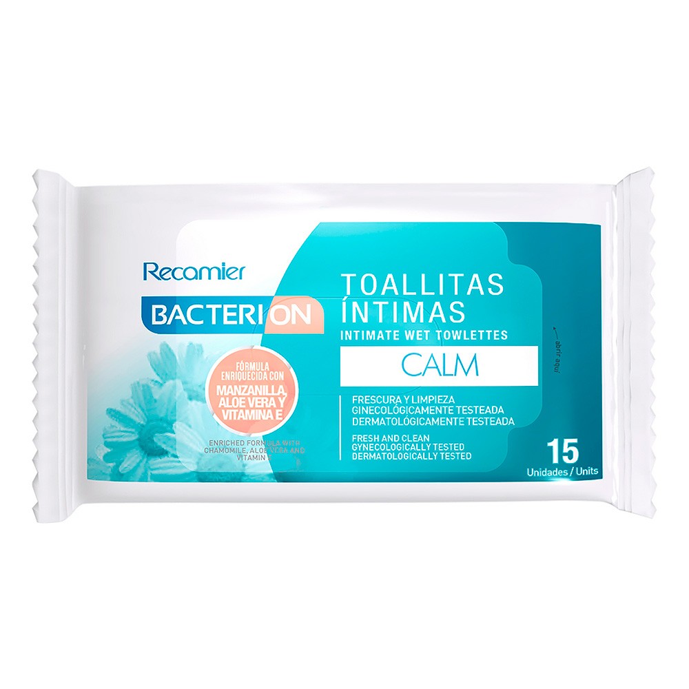 TOALLA INTIMA CALM BACTERION*15UND