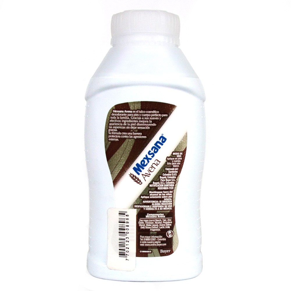 TALCO MEXANA AVENA  x 85GR
