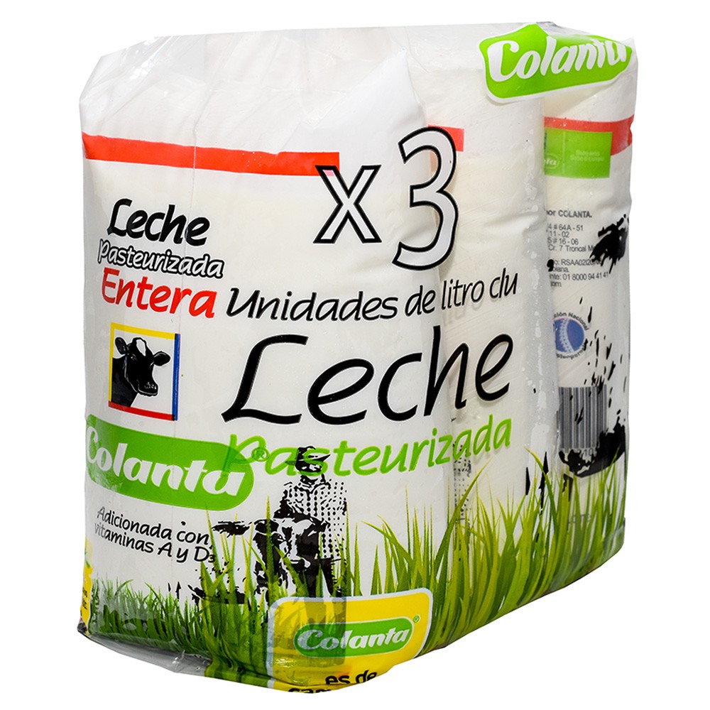 LECHE ENTERA 3U x 1000ml COLANTA