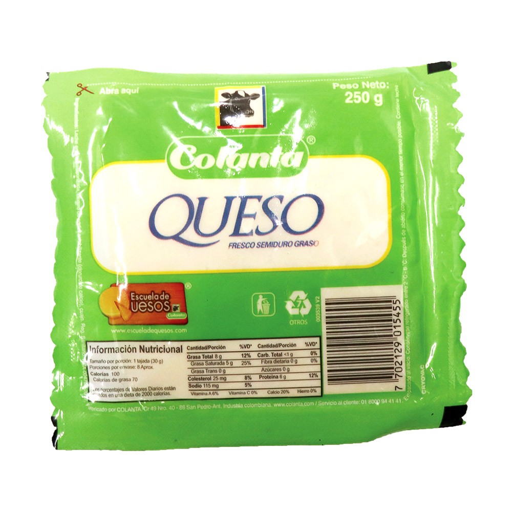 QUESO BLANCO COLANTA 250gr