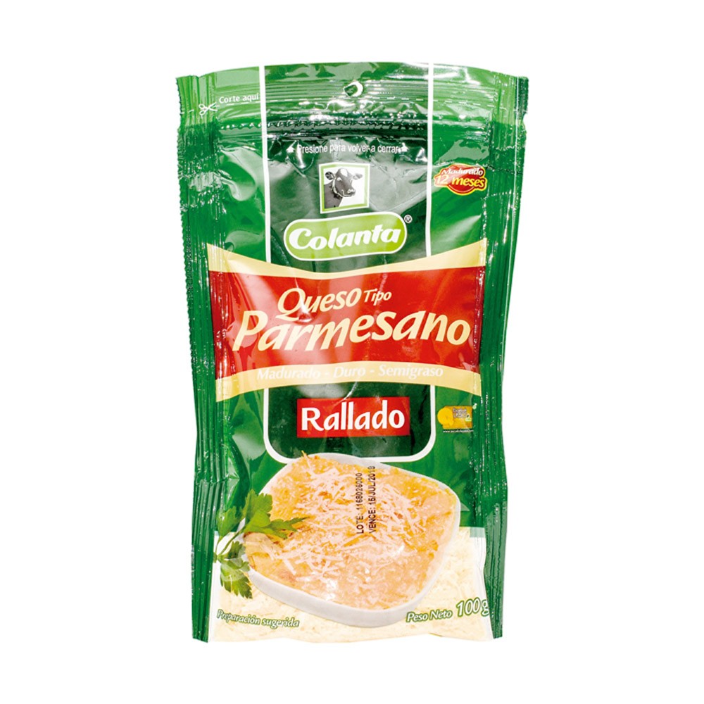 QUESO PARMESANO RALLADO COLANTA  x 100GR
