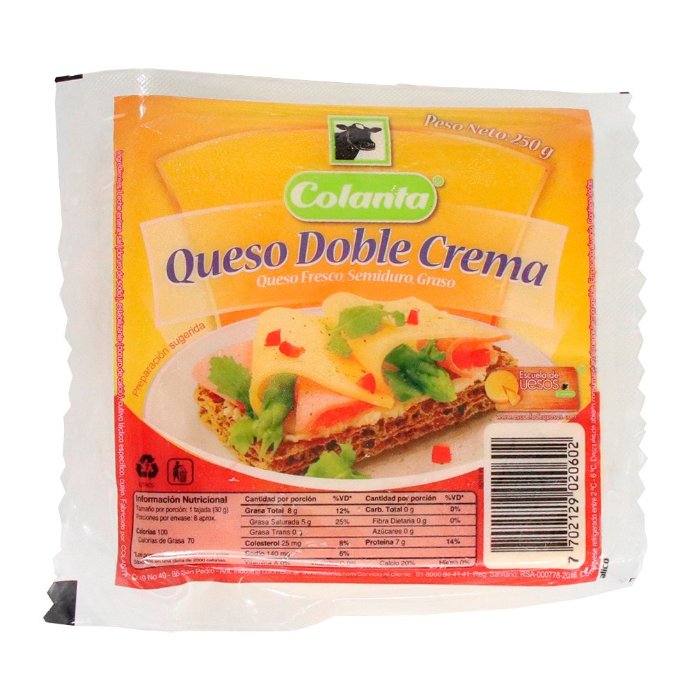 QUESO D/CREMA 250gr COLANTA