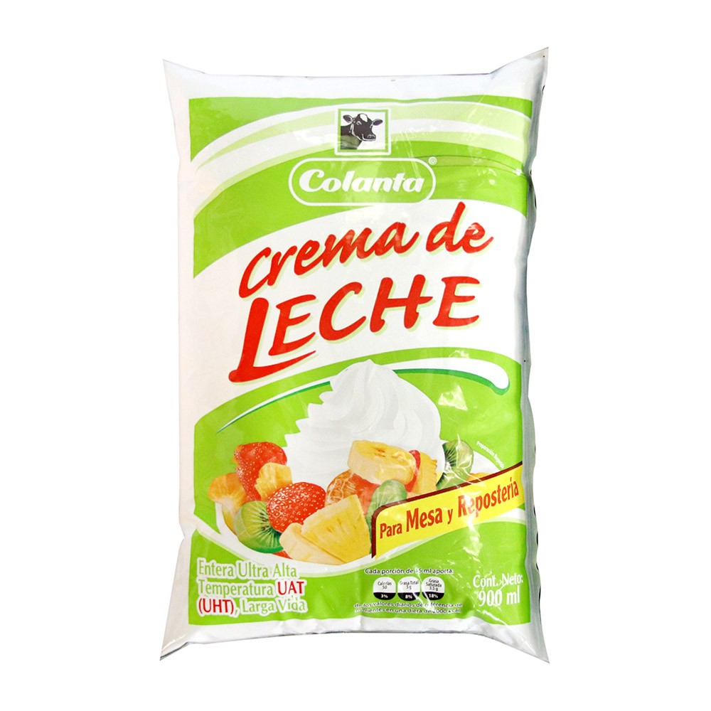CREMA LECHE UHT BOLSA COLANTA  x 900ML