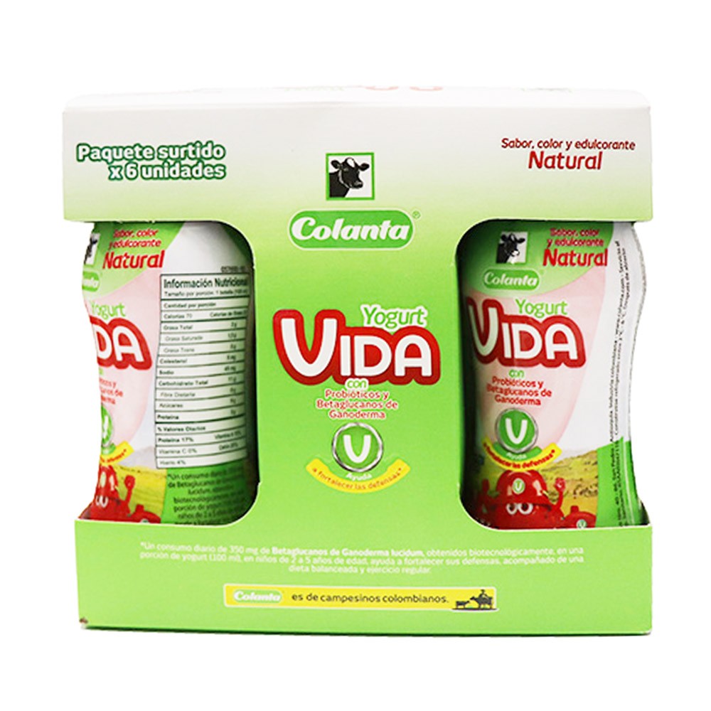 YOGUR VIDA SURT*100GR*6UND