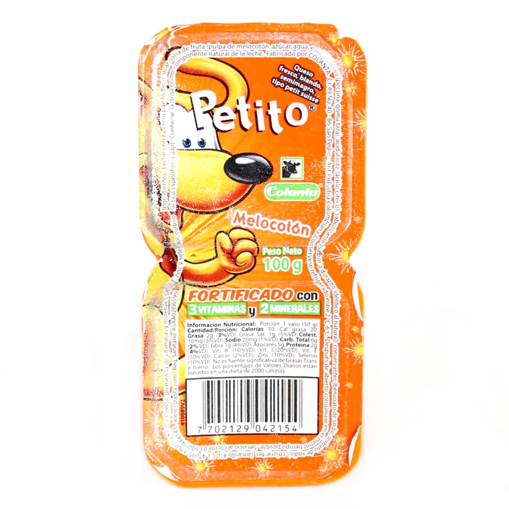 PETITO MELOCOTON COLANTA  x 100GR