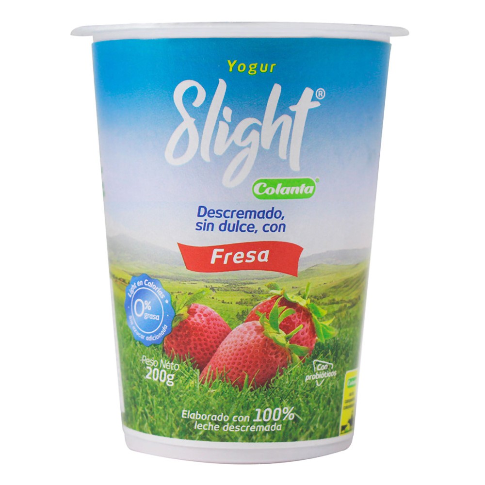 YOG SLIGHT FRESA 200gr COLANTA