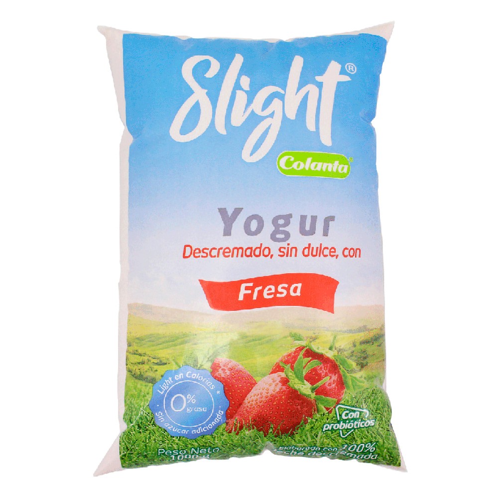 YOG SLIGHT FRESA BSA 1000gr COLANTA