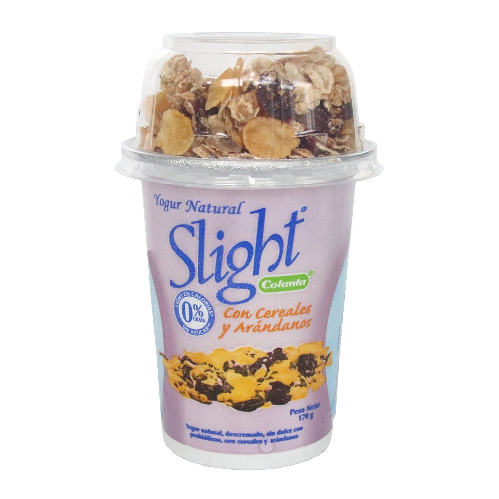 YOGUR SLIGHT CON CEREAL COLANTA x 170GR