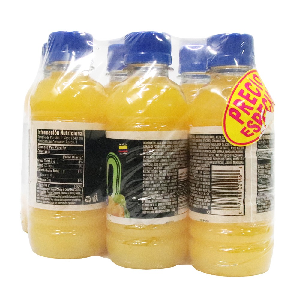 TAMPICO CERO CITRU SIXPACK BOTELLA*250ML