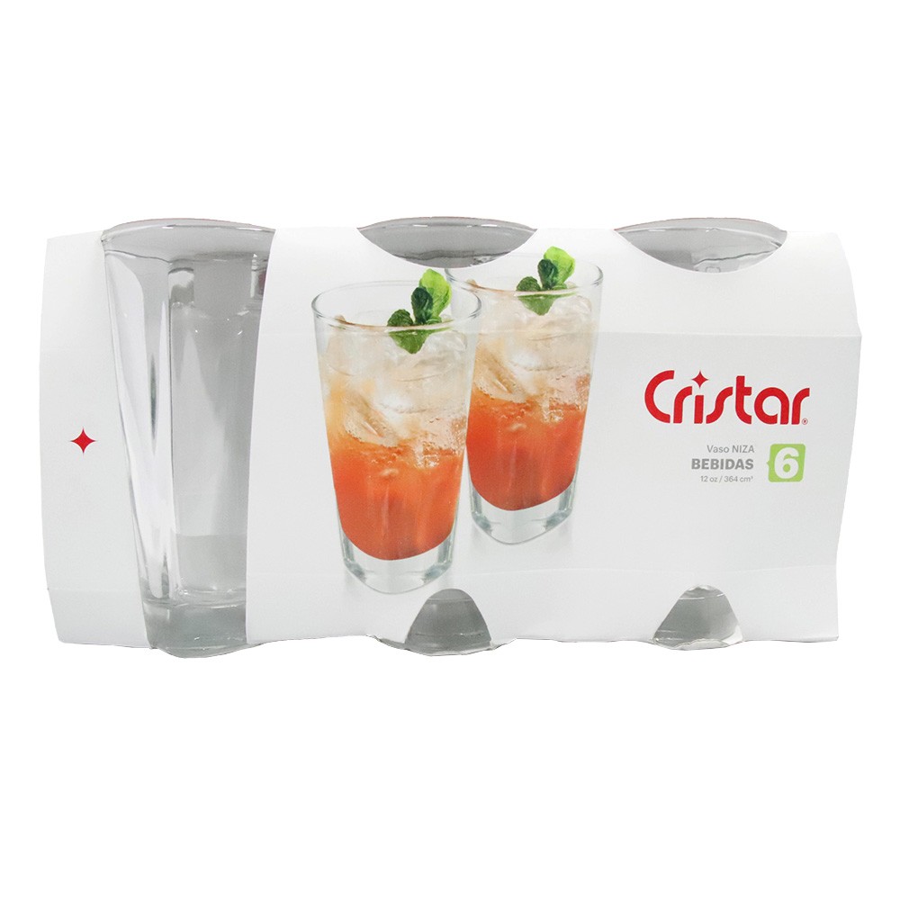 VASO NIZA BEBIDAS 6U x 12 ONZ CRISTAR