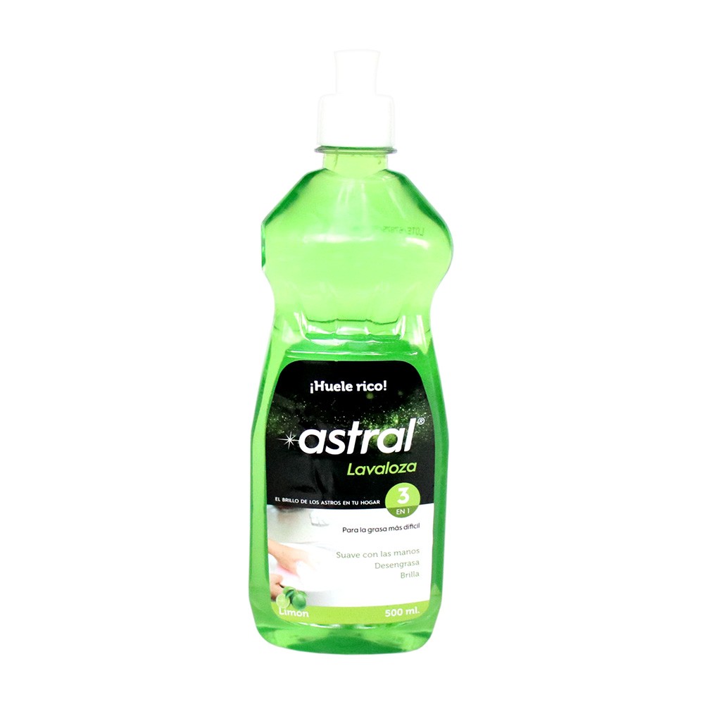LAVAPLATOS LIQUIDO LIMON ASTRAL  x 500ML