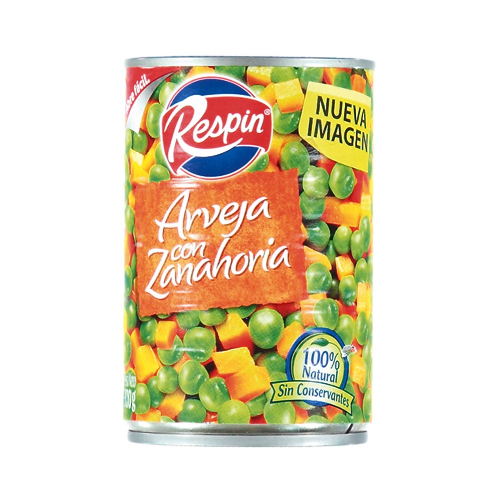 ARVEJA/ZANAHORIA LATA RESPIN  x 300GR