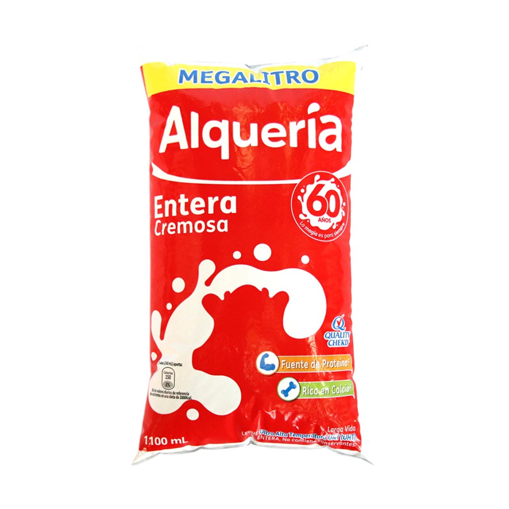 LECHE ENTERA UHT ALQUERIA  x 1100ML