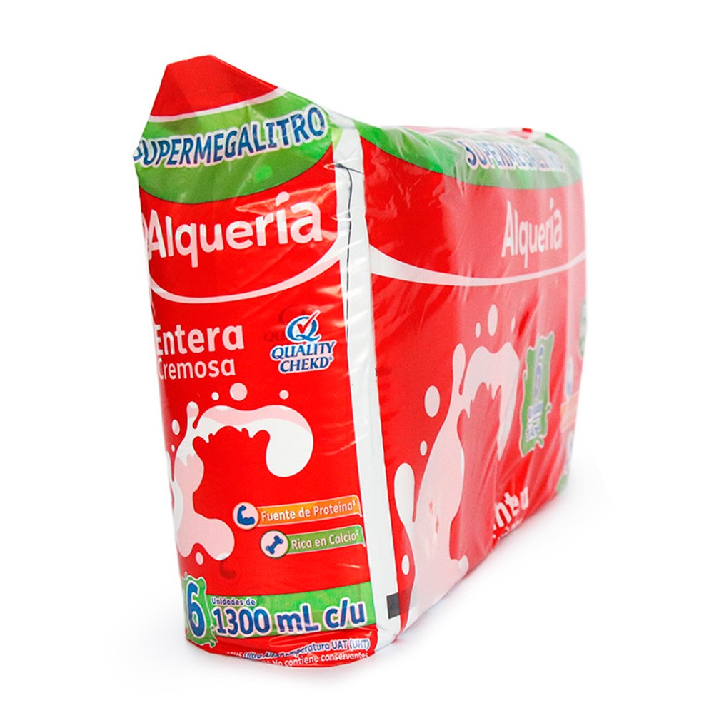 LECHE ENTERA SUPERMEGALITRO SIXP*1300ML