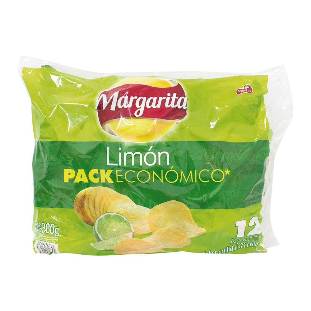 PAPAS MARGARITA LIMON 12 UND x 25G