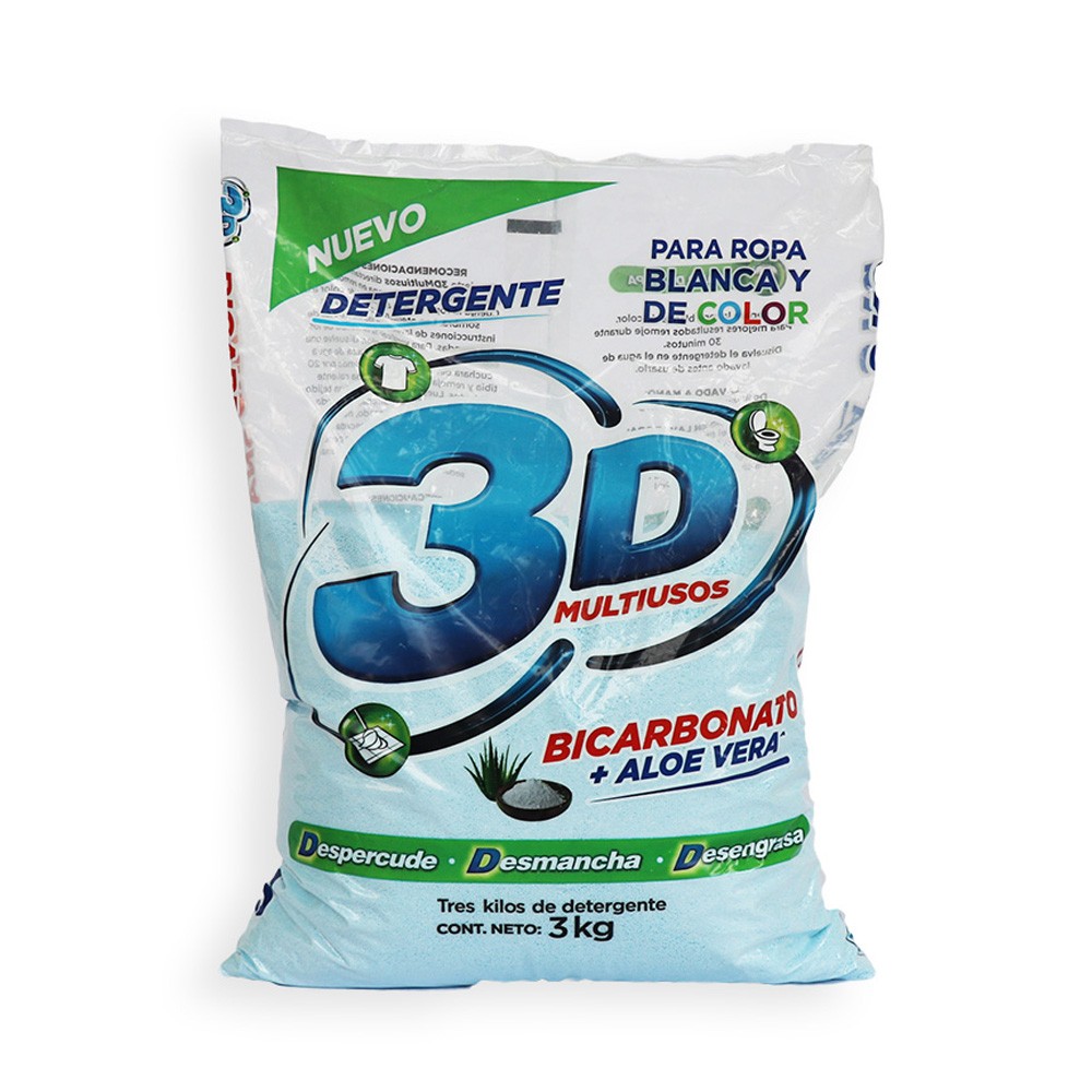 DETERGENTE 3D MULTIUSOS POLVO x 3KG