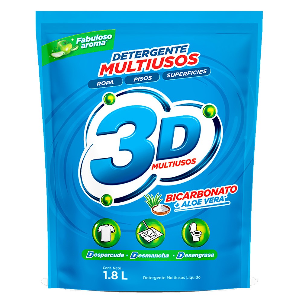 DETERGENTE  LIQUID MULTIUSOS 3D*1800ML
