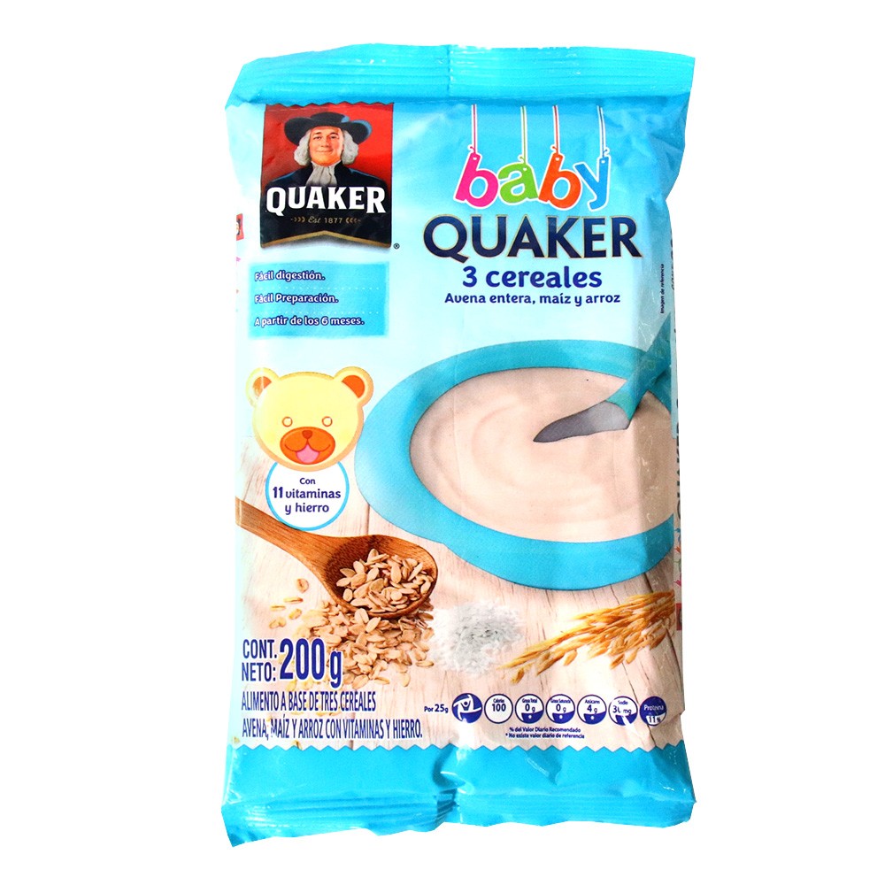 QUAKER BABY AVENENA/ARROZ BOLSA  x 200GR