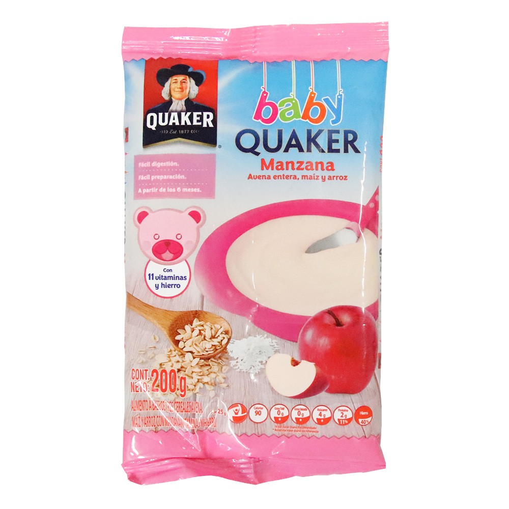 QUAKER BABY MANZANA BOLSA  x 200GR
