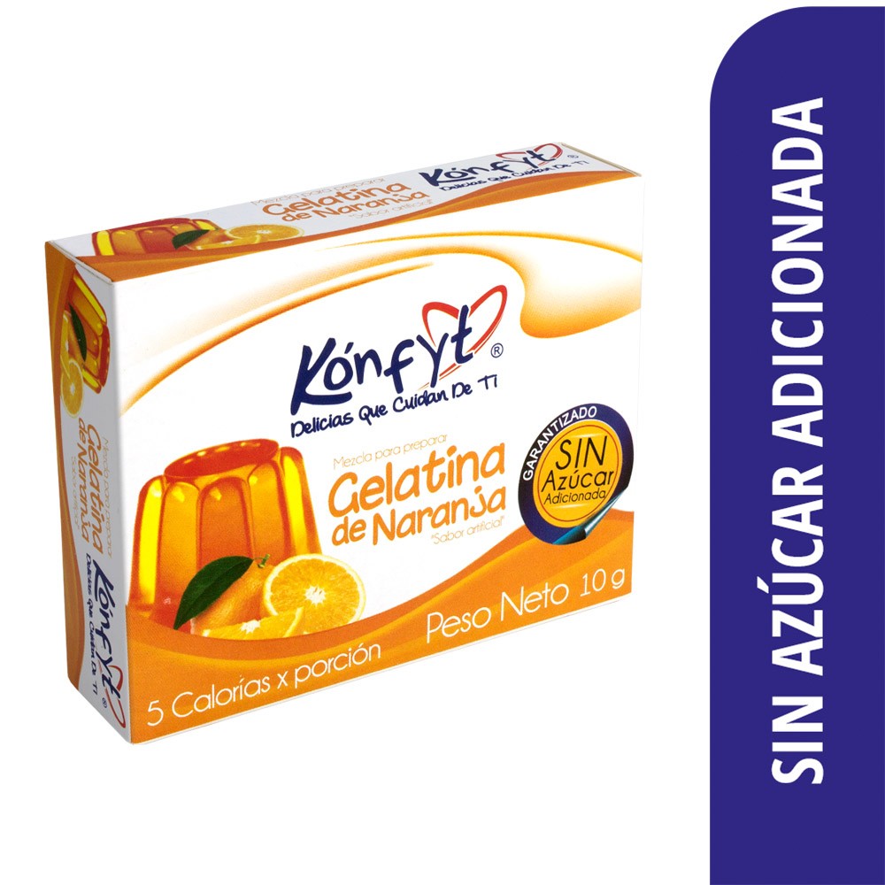GELATINA KONFY NARANJA x 10 GMT