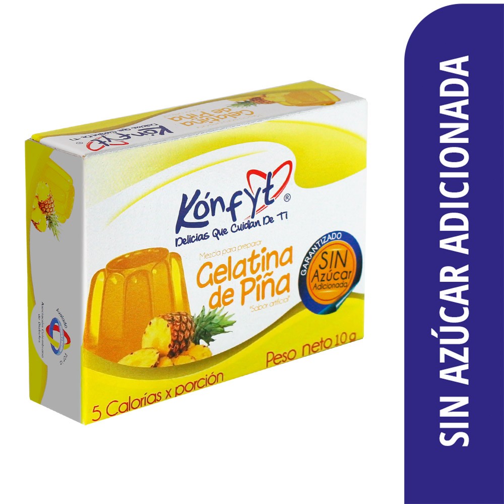 GELATINA KONFY PIÑA  x 10