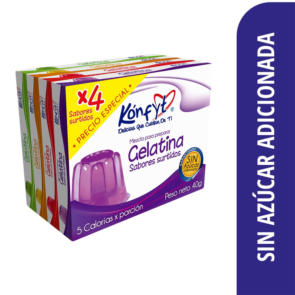 GELATINA KONFYT  x 10GR PAGUE 3 LLEVE 4