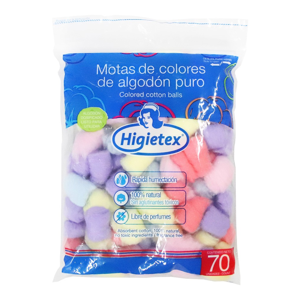 MOTAS COLORES HIGIETEX X 70 UND