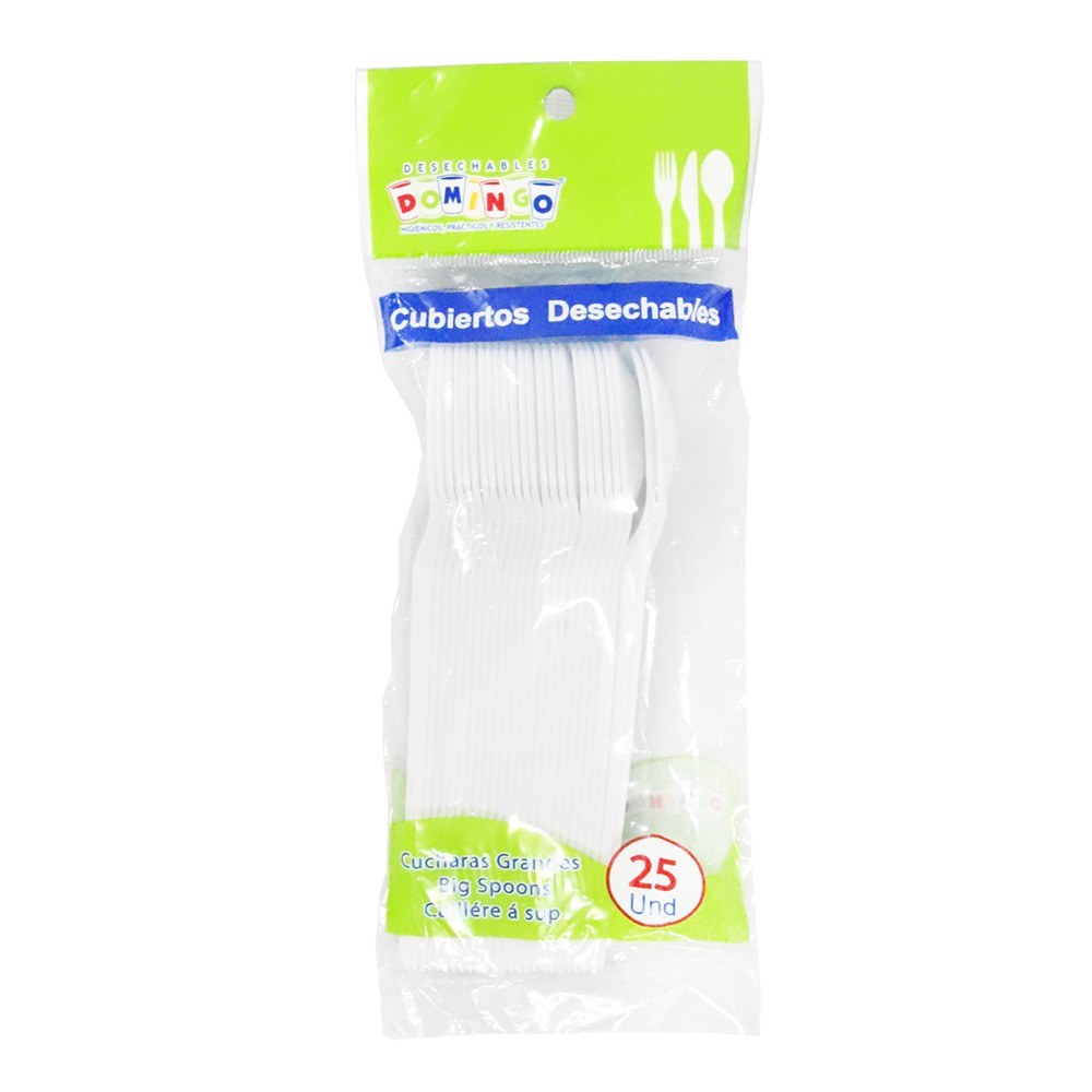 CUCHARA DESECHABLE  x 25 GRANDE