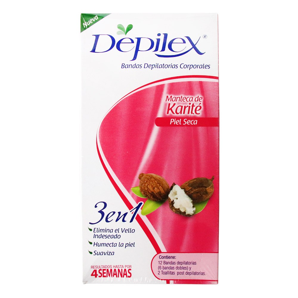 BANDAS DEPILATORIAS CORPORAL DEPILEX*12G