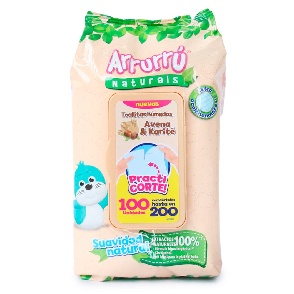 TOALLAS HUMEDAS AVENA ARRUNAT x 100UND