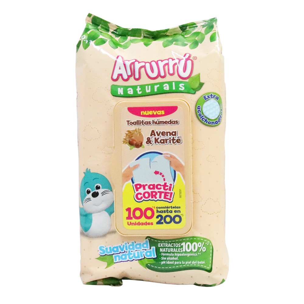 TOALLAS HUMEDAS AVENA ARRUNAT x 100UND