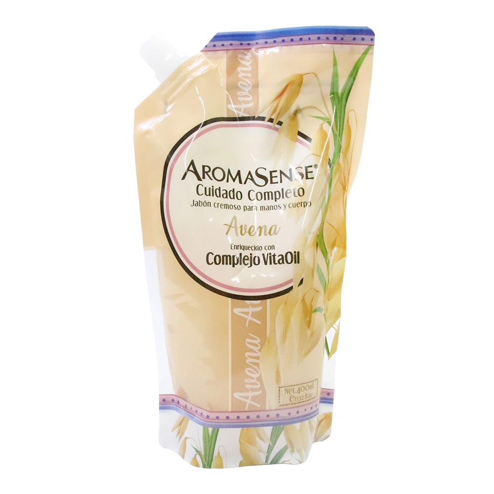 JABON LIQ CRE RPTO F/AVE AROMASENS*400ML