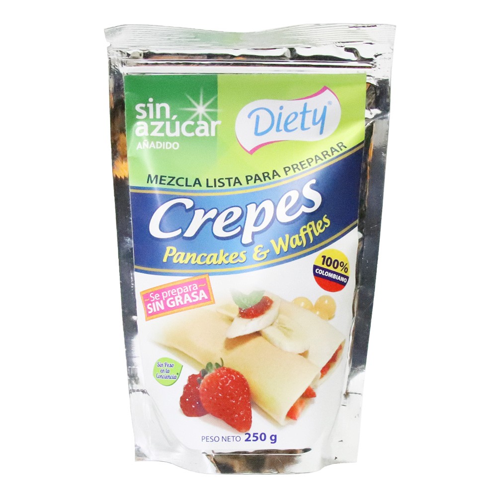MEZCLA PANCAKES Y WAFFLES DIETY  x 250GR