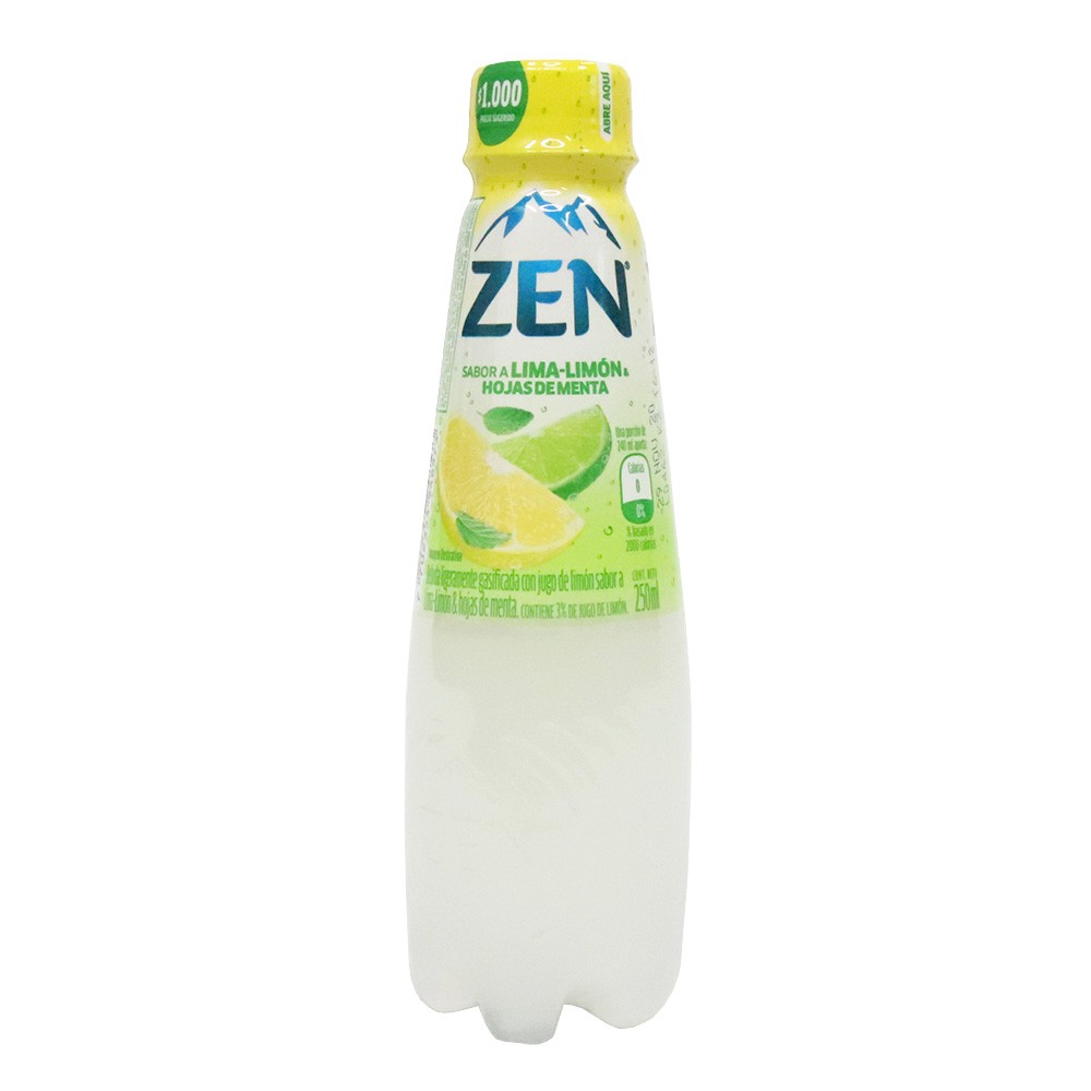 AGUA LIMA/LIMON HOJAS MENTA ZEN*250ML