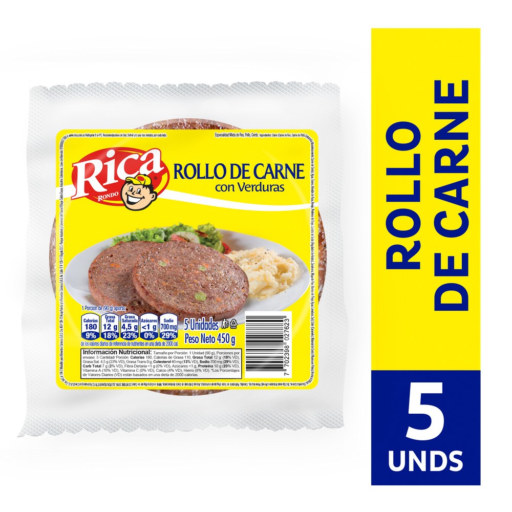 ROLLO DE CARNE RICA  x 450GR