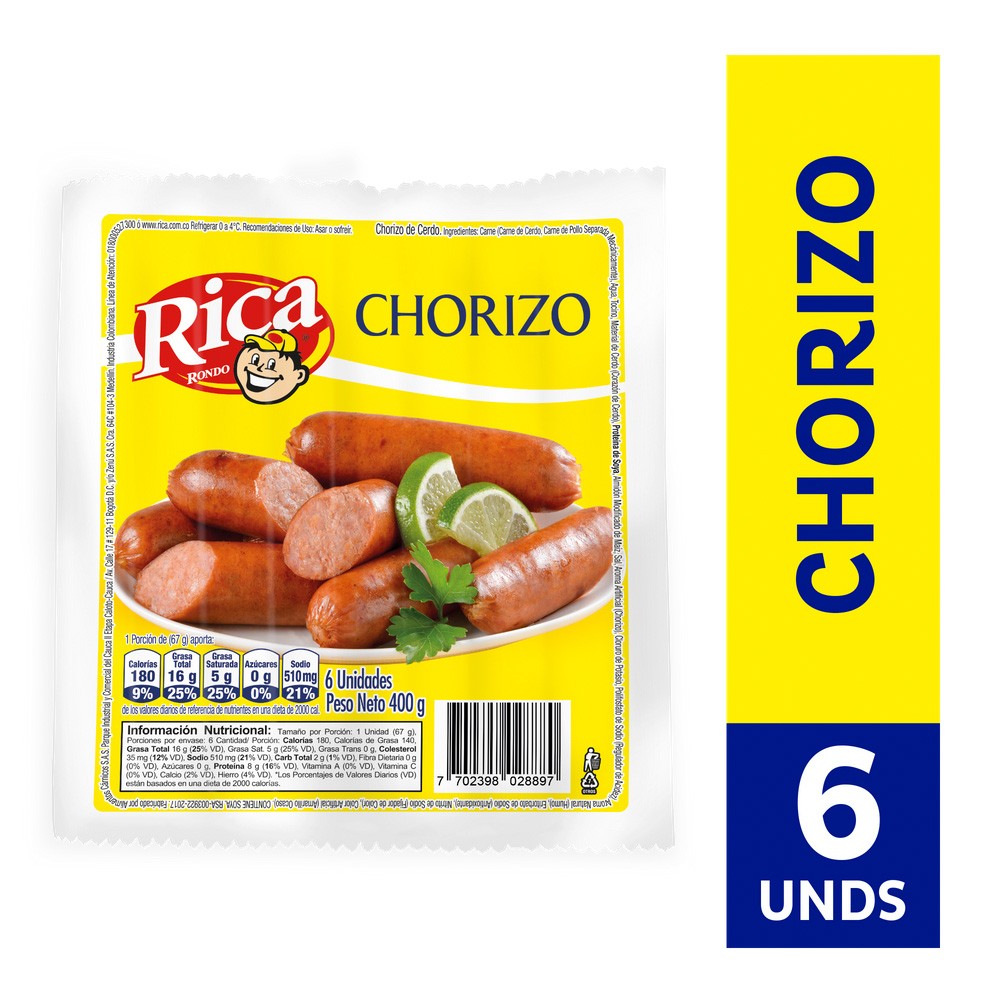 CHORIZO RICA  x 400GR