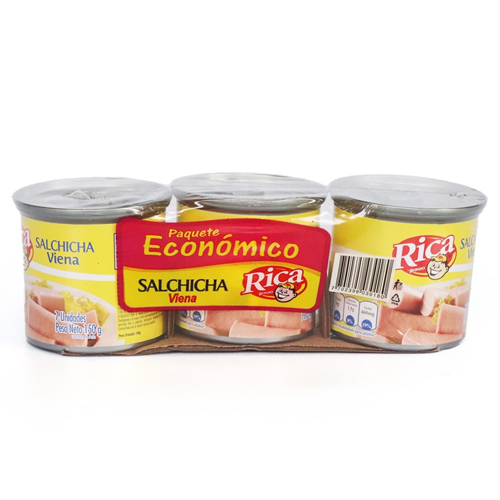 SALCHICHA VIENA RICA*3 UND