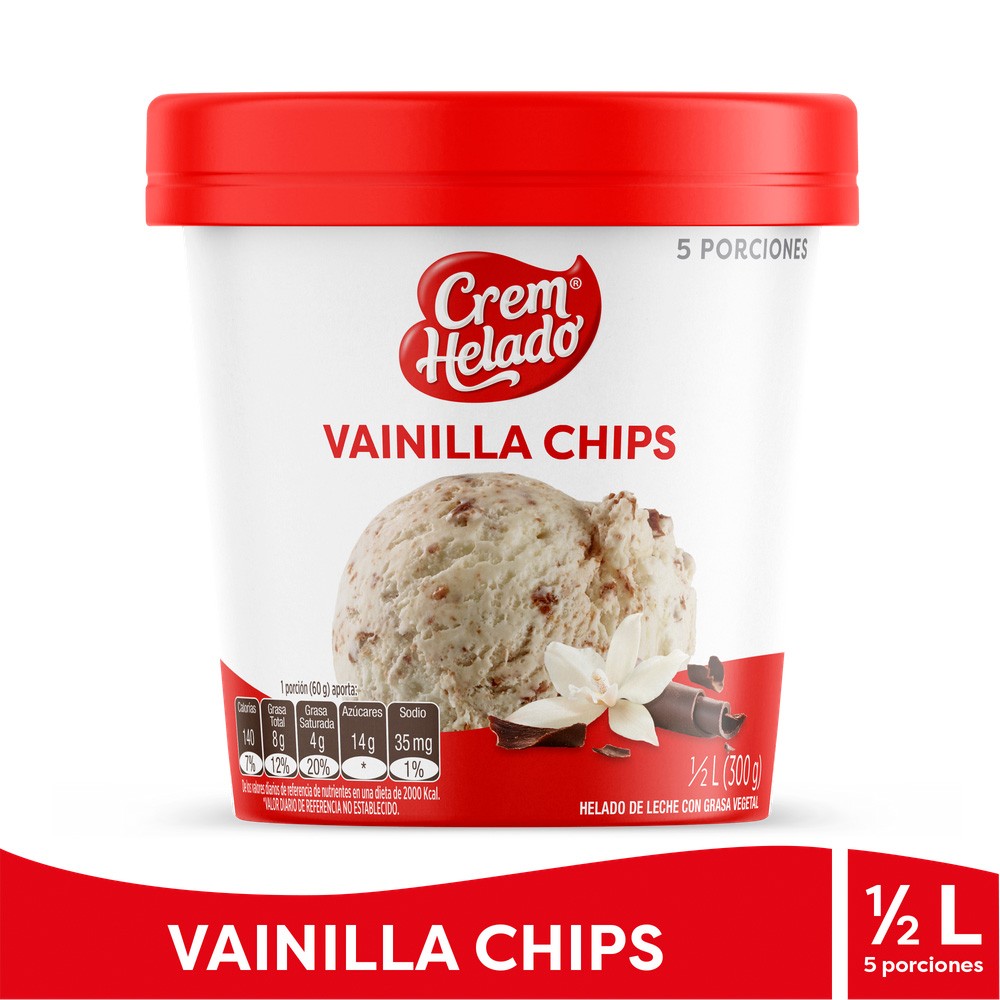 HELADO VAINILLA CHIPS CREM HELADO*300GR