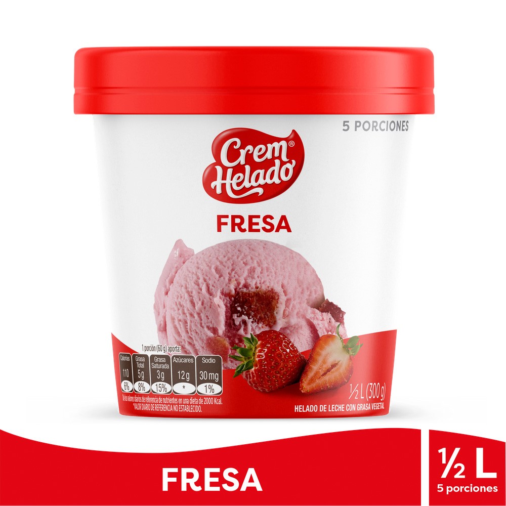 HELADO VAINILLA/FRESA CREM HELADO*300GR