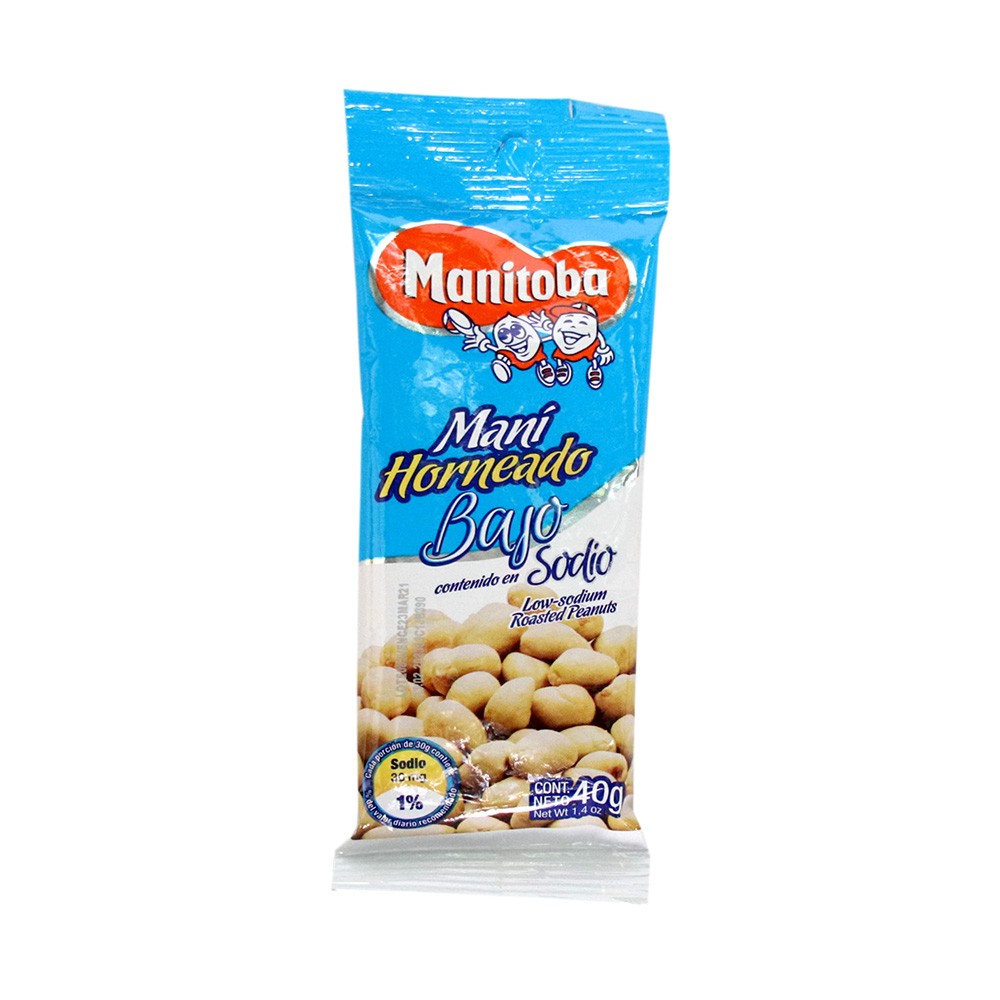 MANI BAJO EN SODIO MANITOBA  x  40GR