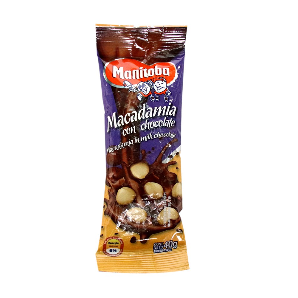 MACADAMIA CHOCOLATE MANITOBA  x 40GR