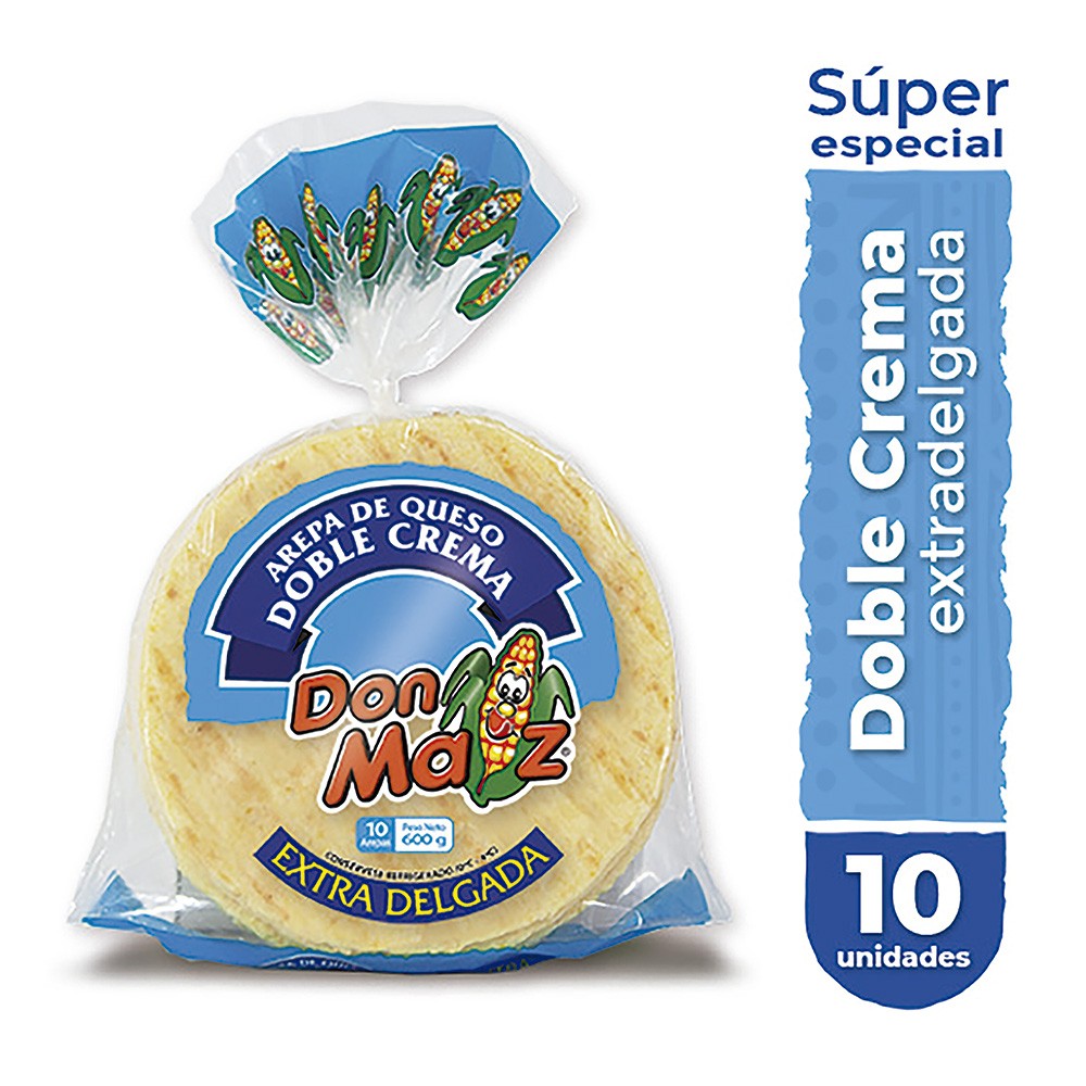 AREPA EXTRADELGADA QUESO DON MAIZ X10UND